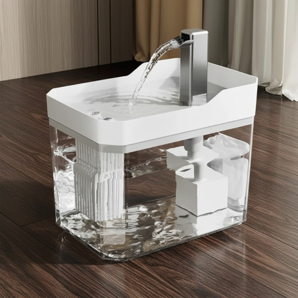 Fontaine filtrante automatique pour chat et chien — 1,5L eau fraîche en continu