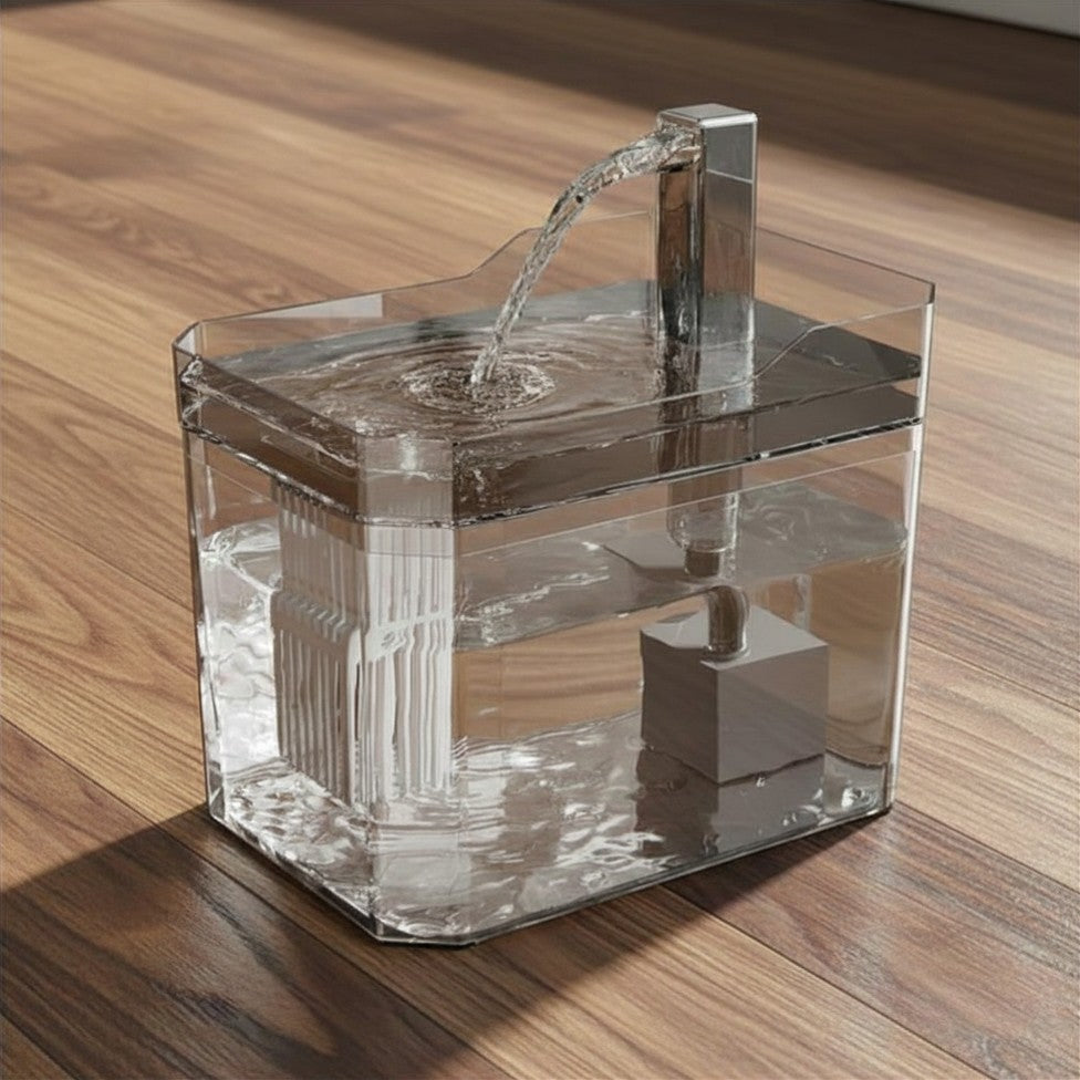 Fontaine filtrante automatique pour chat et chien — 1,5L eau fraîche en continu